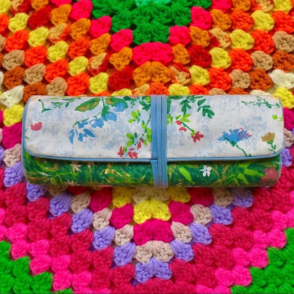 Vintage Handbags - Vintage 60s travel makeup bag retro toiletry case